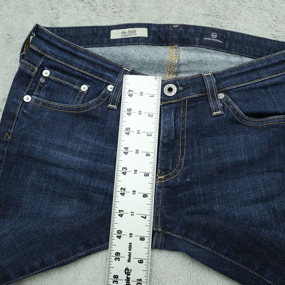 AG Jean Women's Size 27R Blue Low-Rise The Stilt Cigarette Leg Denim 30" Inseam - Picture 7 of 16